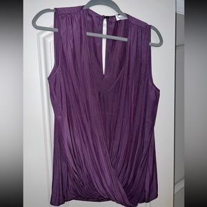 Purple Flowy Lola & Sophie Blouse With Cutout